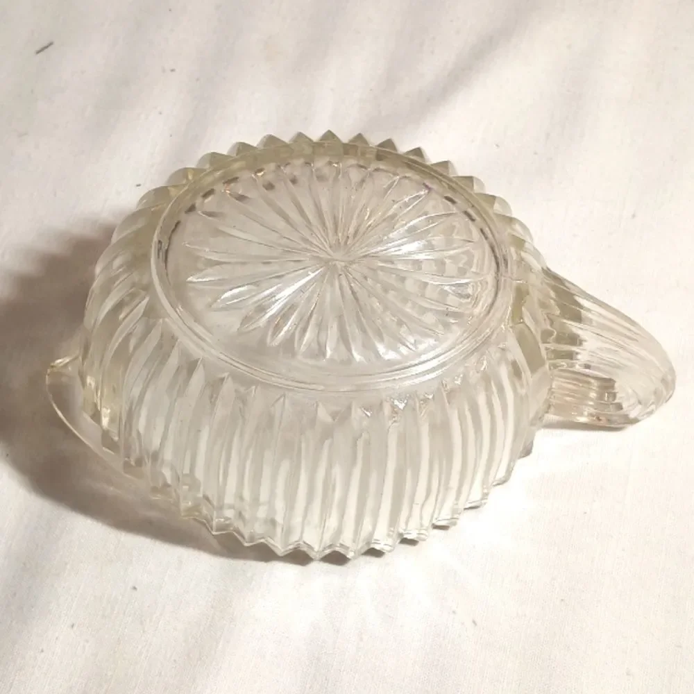 Anchor Hocking Queen Mary Clear Glass Oval Creamer